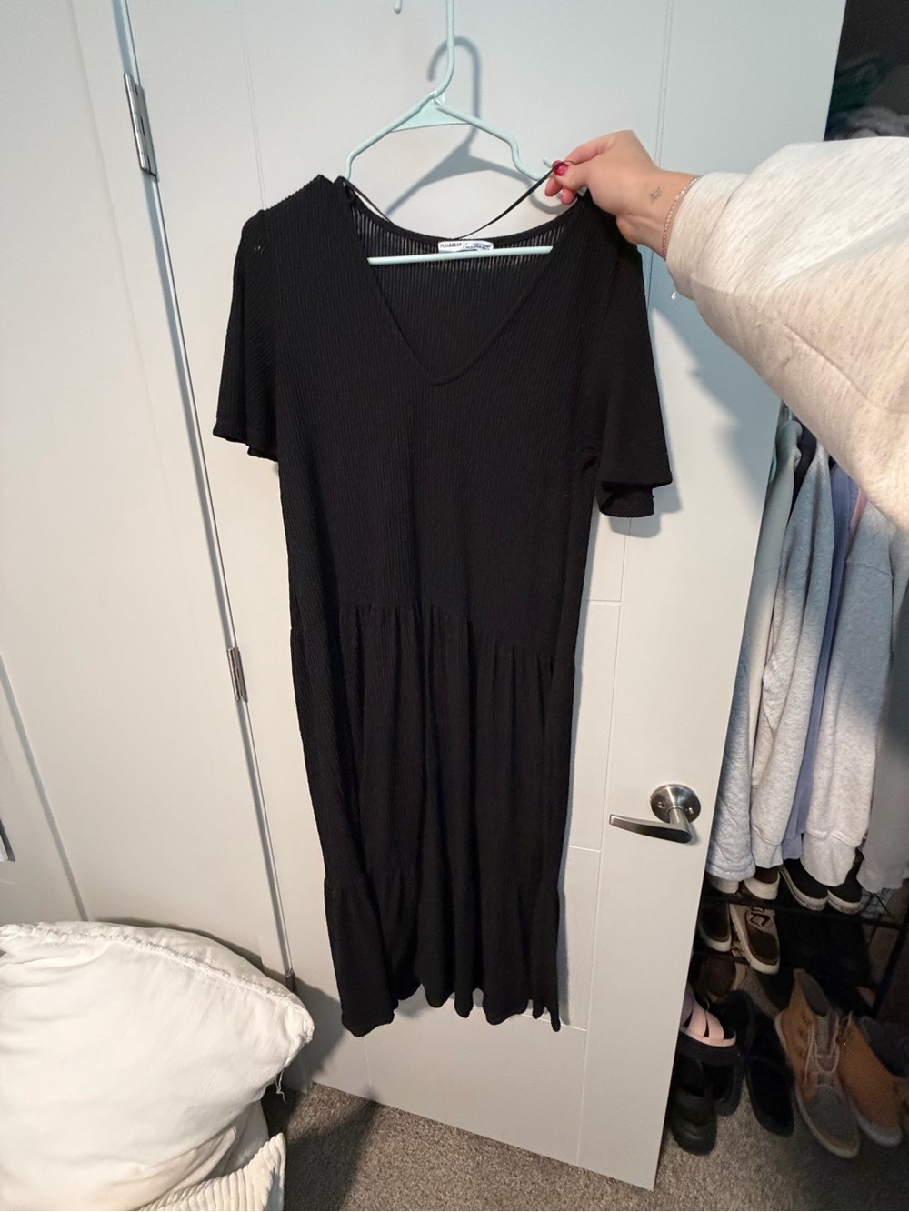 Asos flowy black maxi dress